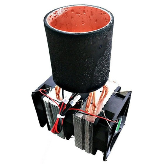 (Pendingin + Catu Daya) Cangkir Pendingin Musim Panas Desktop Minuman Dingin Semikonduktor Kulkas Pendingin Chip Es Cangkir Pendingin Cepat